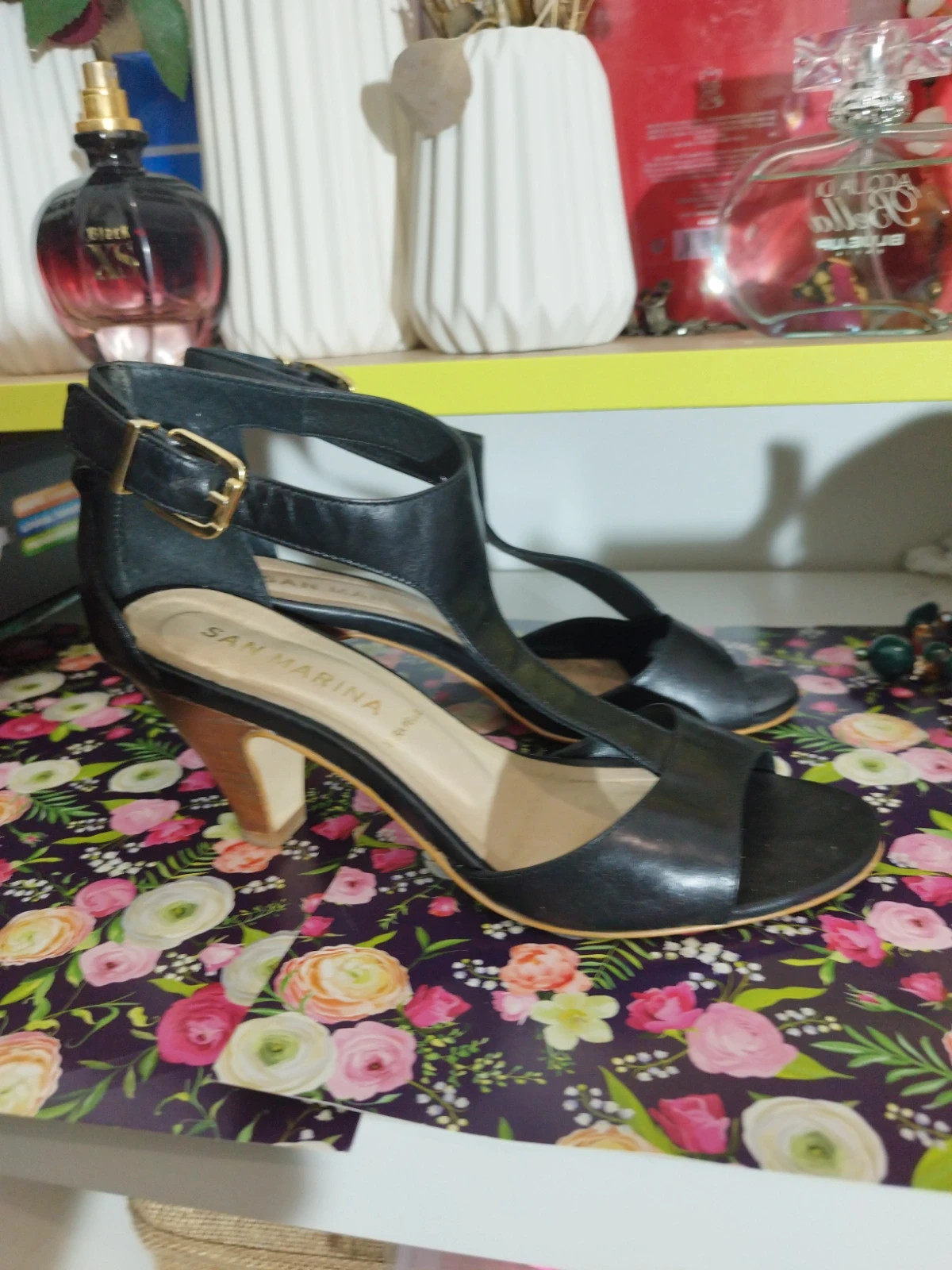 Sandales à talons noir