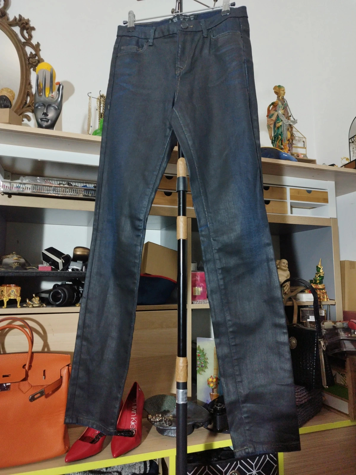 Pantalon femme Zara bleue marine
