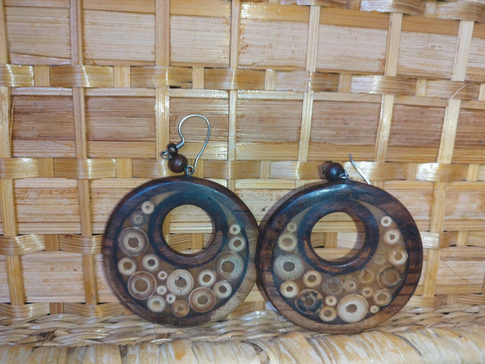 Boucles d'oreilles en bois vintage – Vintage 3