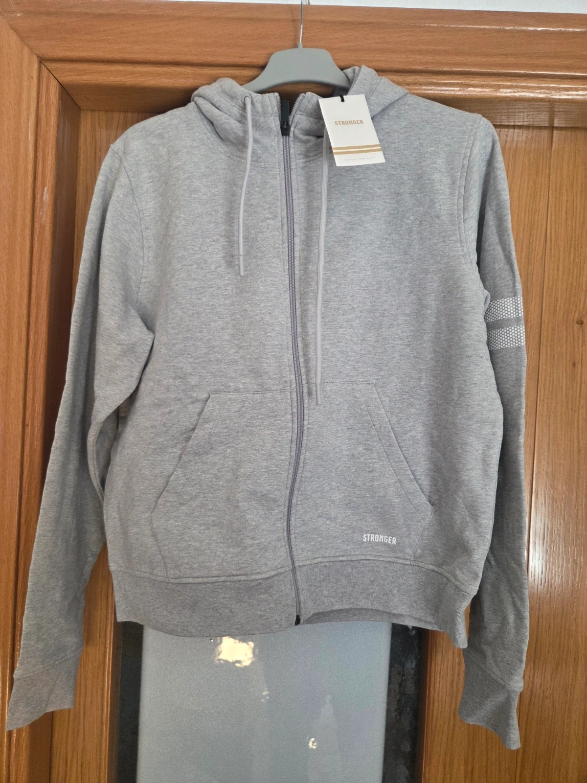Sudadera con cremallera Stronger Signature Sweat Jacket gris Talla L - Nueva con etiquetas