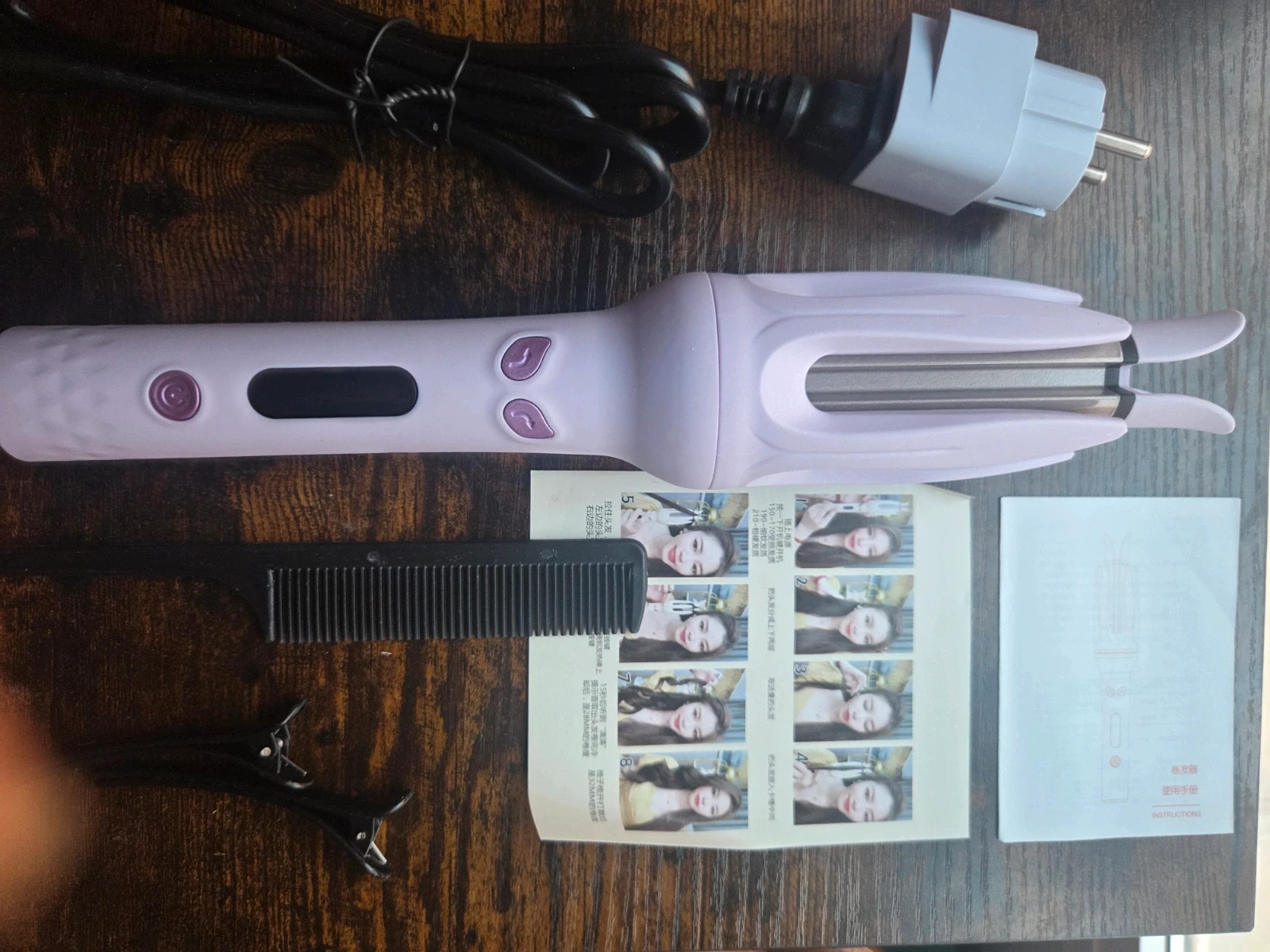 Rizador de pelo automático lila con accesorios - Nuevo en caja – OEM/ZC889 5