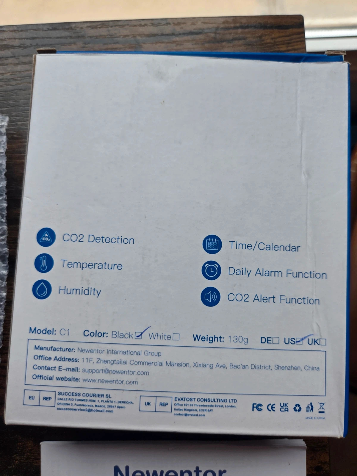 Detector de CO2 Newentor C1 - Medidor Calidad del Aire, Temperatura y Humedad – Newentor 5