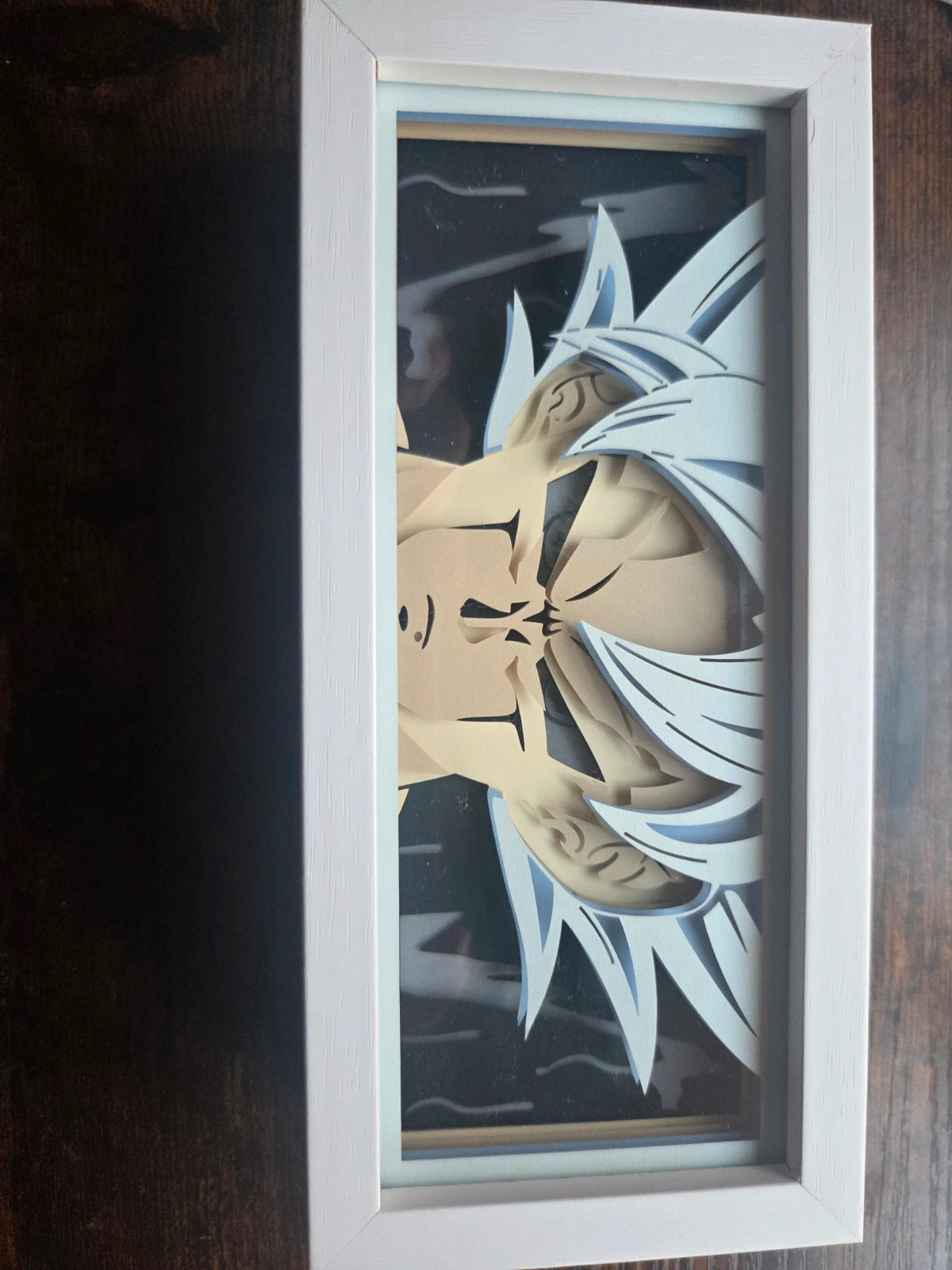Lámpara LED Goku Ultra Instinto Dragon Ball / Cuadro 3D Shadow Box – Dragon Ball 4