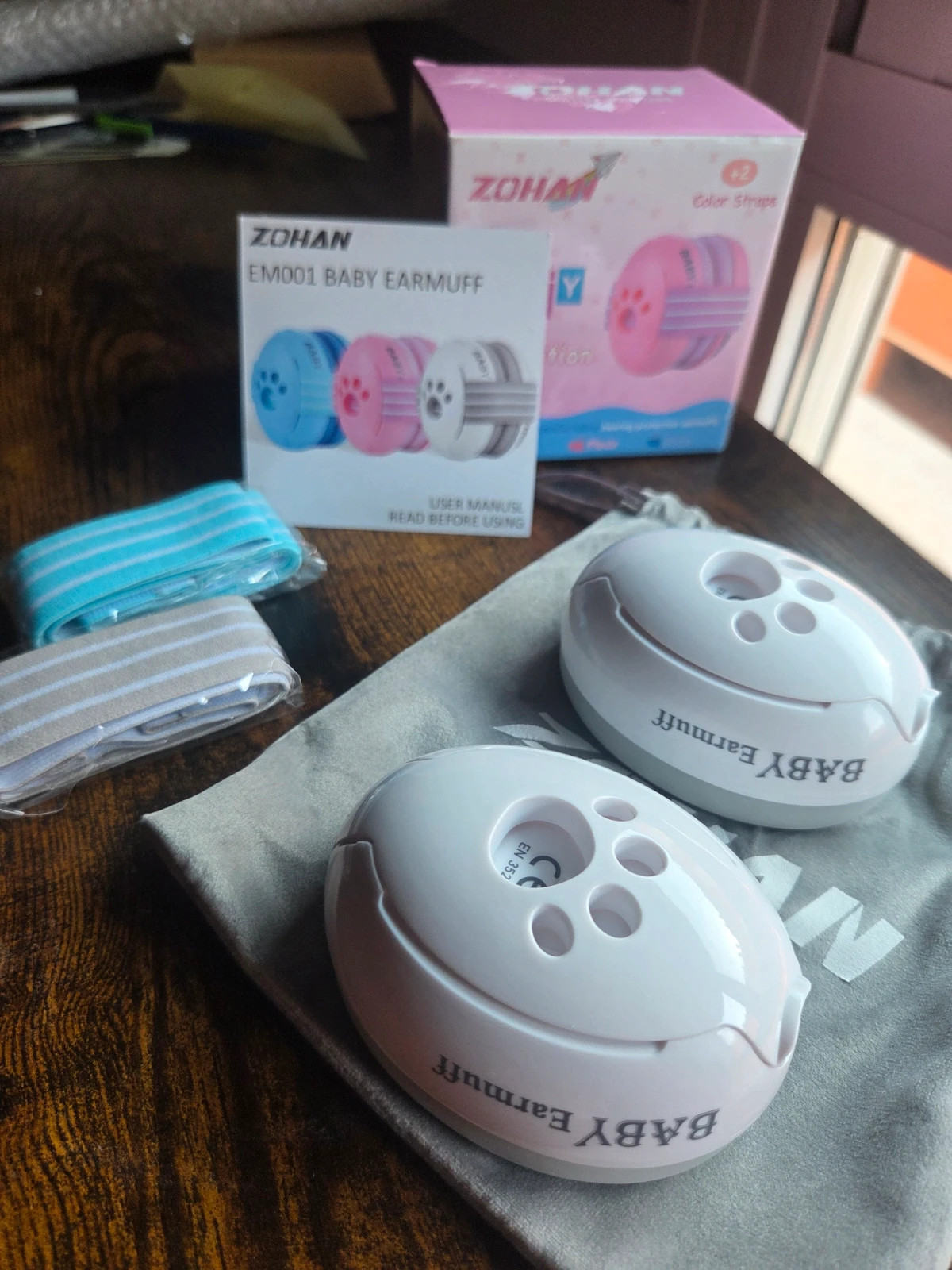 Protectores auditivos bebé Zohan + 2 bandas ajustables + bolsa – Zo-Han 2