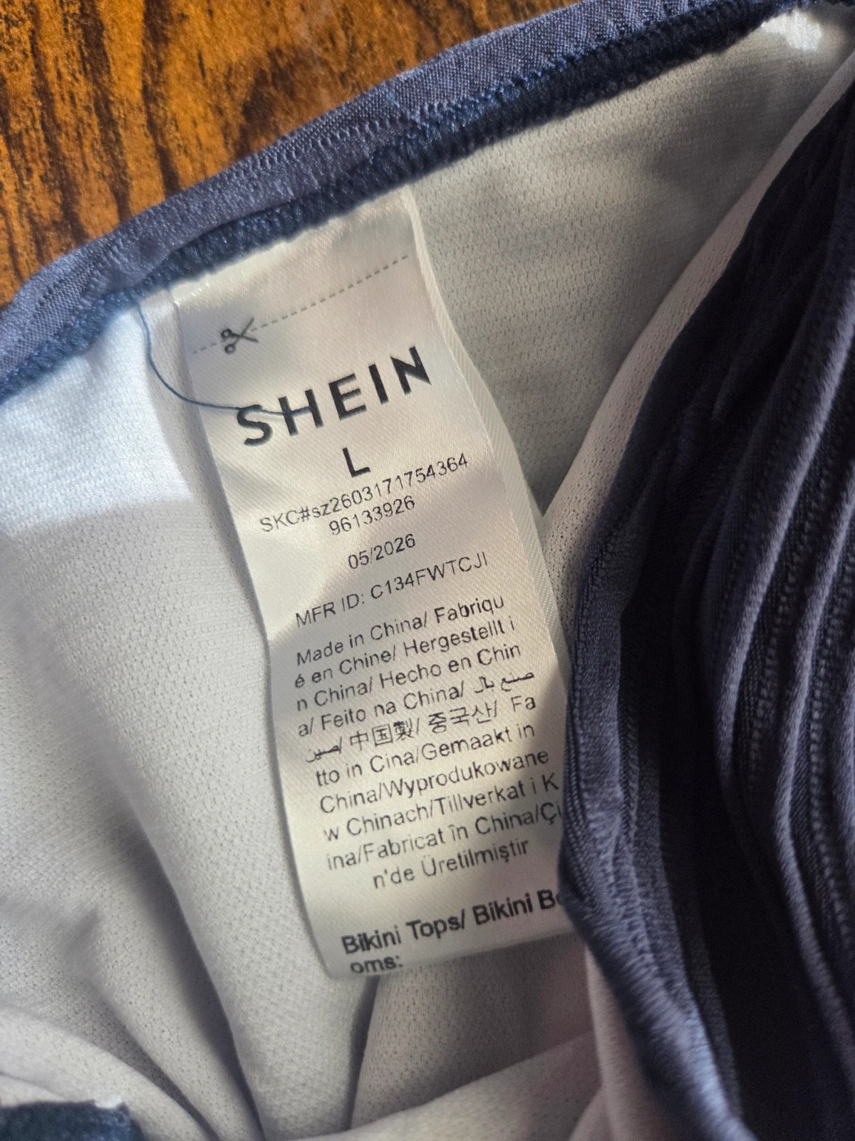 Bikini azul marino Shein con estrella dorada Talla L – Nuevo con medidas – Shein – taille L / 40 / 12 3