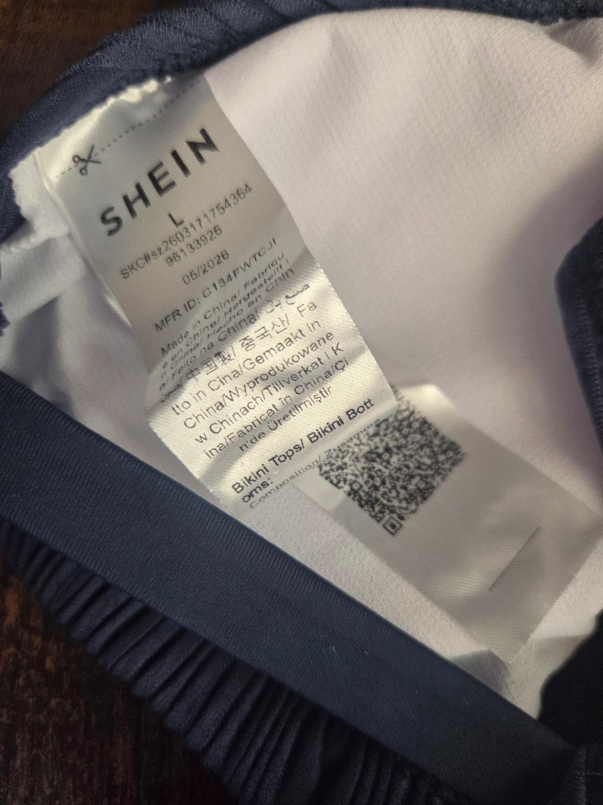 Bikini azul marino Shein con estrella dorada Talla L – Nuevo con medidas – Shein – taille L / 40 / 12 4