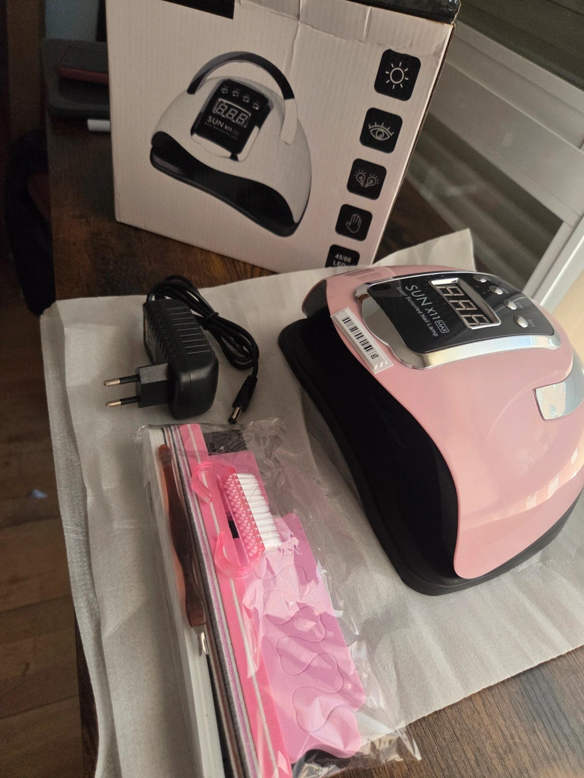 Lámpara Uñas Gel SUN X11 MAX Rosa + Kit Herramientas – Sun 2