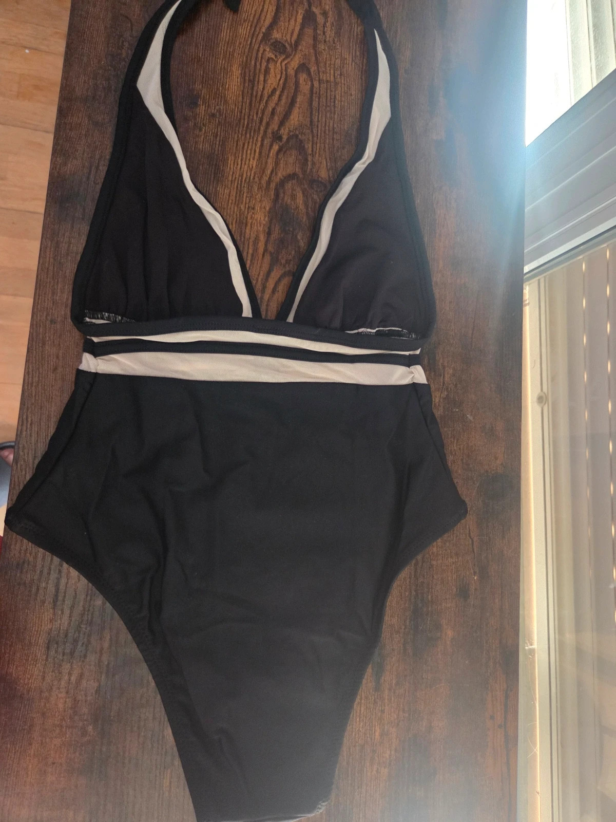Bañador entero Sapph negro y nude con transparencias - Nuevo - Talla 36/S – Sapph – taille S / 36 / 8 3