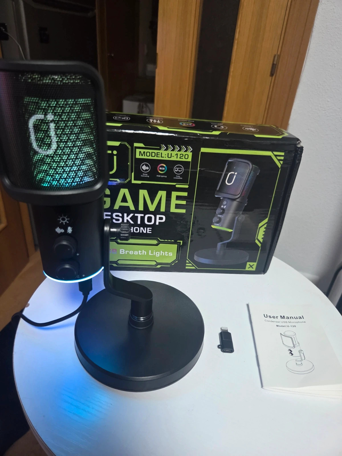 Micrófono USB Gaming RGB U-120 con Filtro Antipop y Accesorios – U-120 Gaming 3