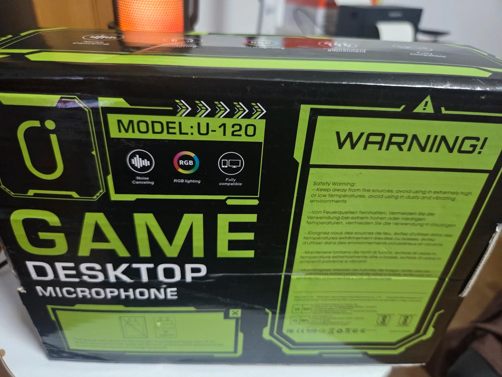 Micrófono USB Gaming RGB U-120 con Filtro Antipop y Accesorios – U-120 Gaming 4