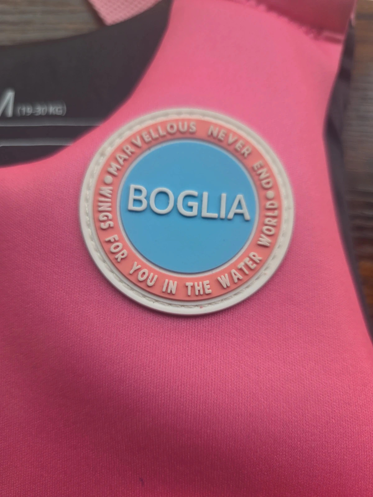 Chaleco de flotación infantil BOGLIA, talla M (para 19-30 kg), rosa con estampado de unicornios – boglia 2