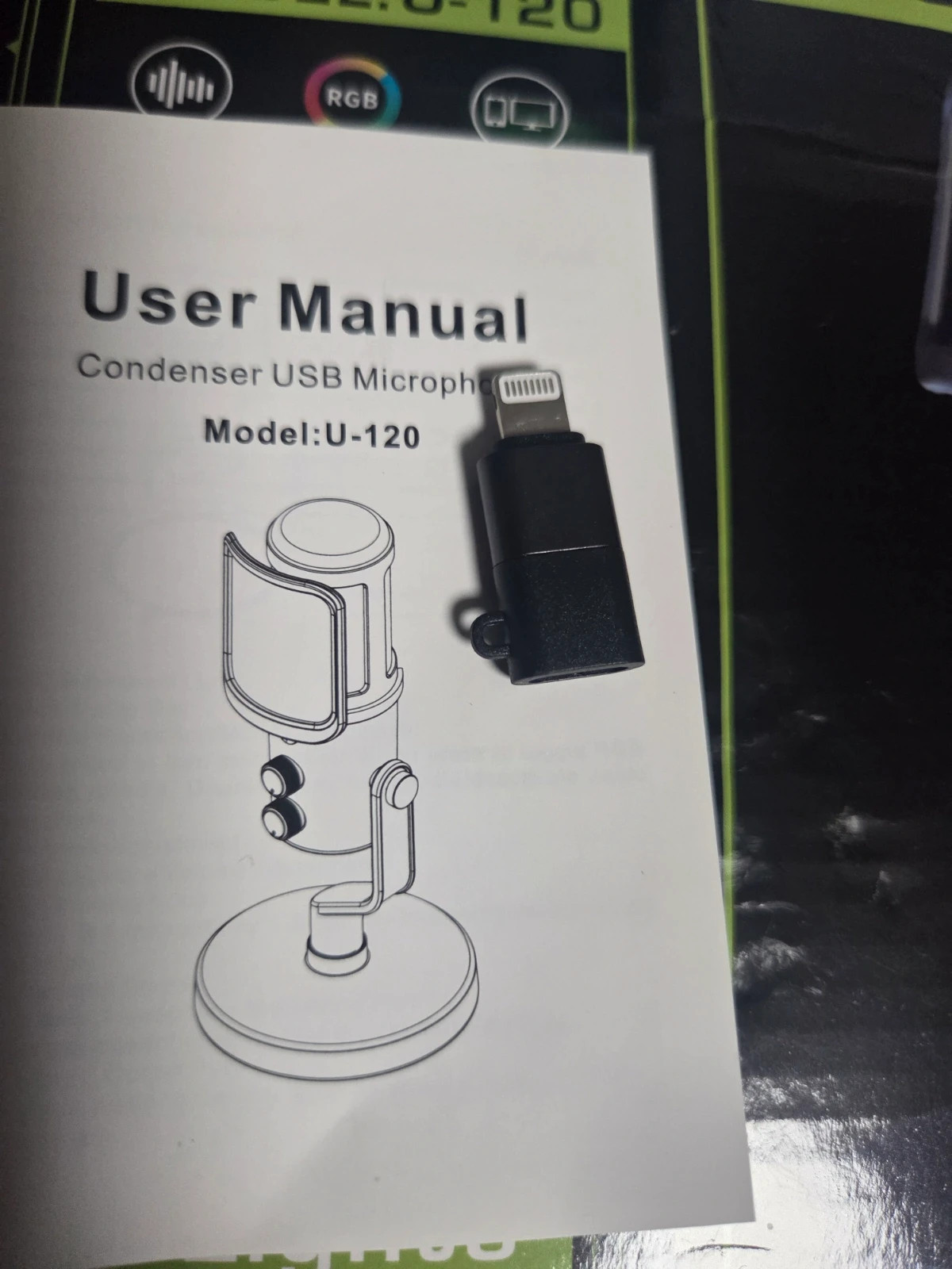 Micrófono USB Gaming RGB U-120 con Filtro Antipop y Accesorios – U-120 Gaming 5