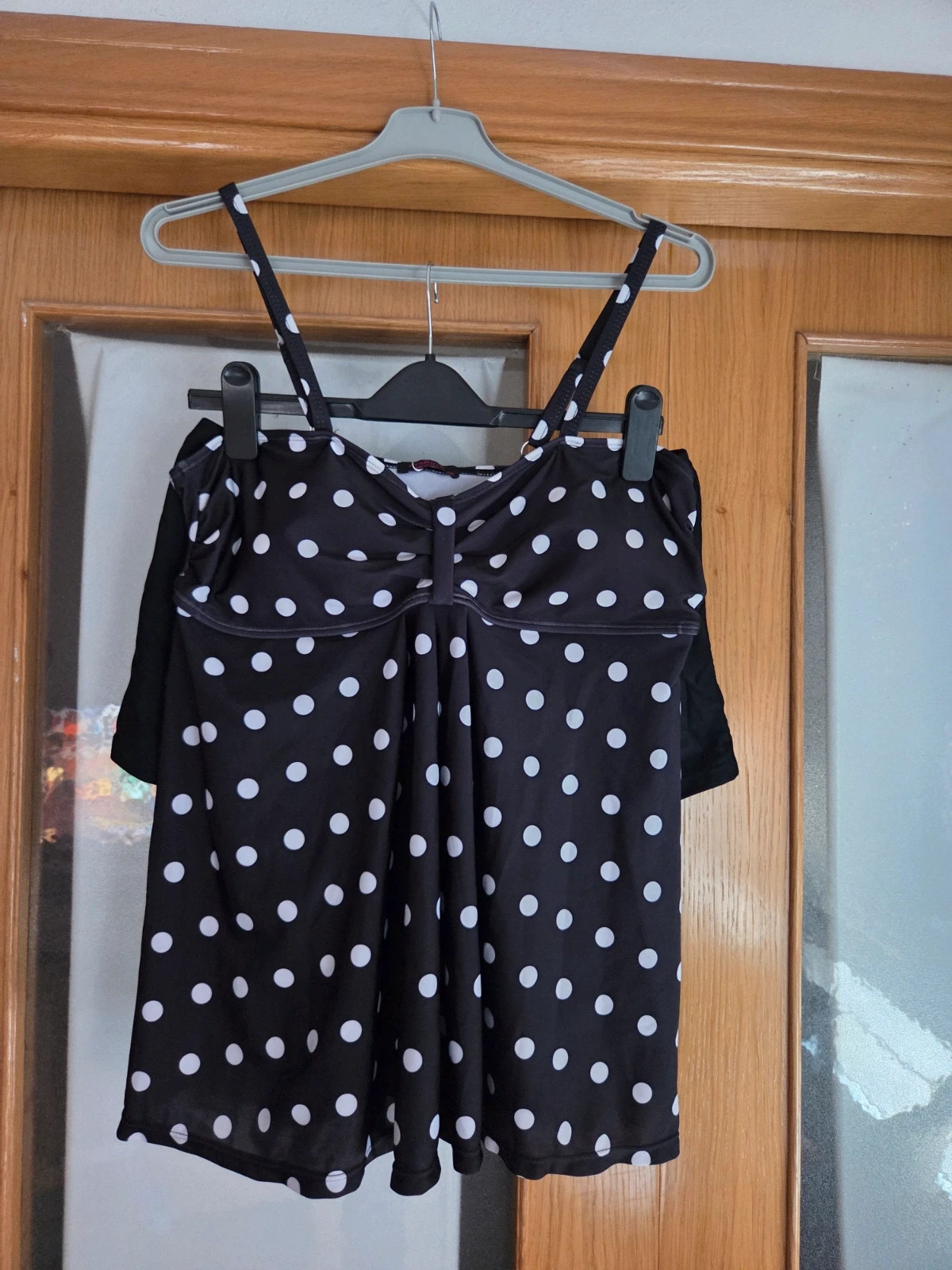 Bañador tankini Avidlove lunares blanco y negro con short – Talla XXL (Nuevo con etiqueta) – Avidlove – taille XXL / 44 / 16