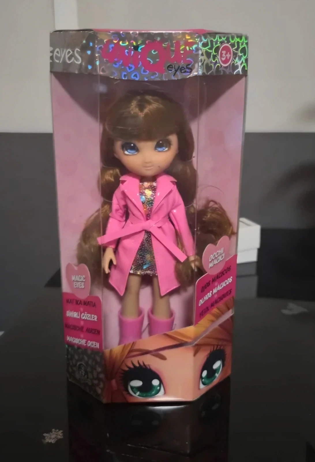 Muñeca Unique Eyes - Sophia con abrigo rosa – Unique – taille Prématuré, jusqu'à 44cm 3