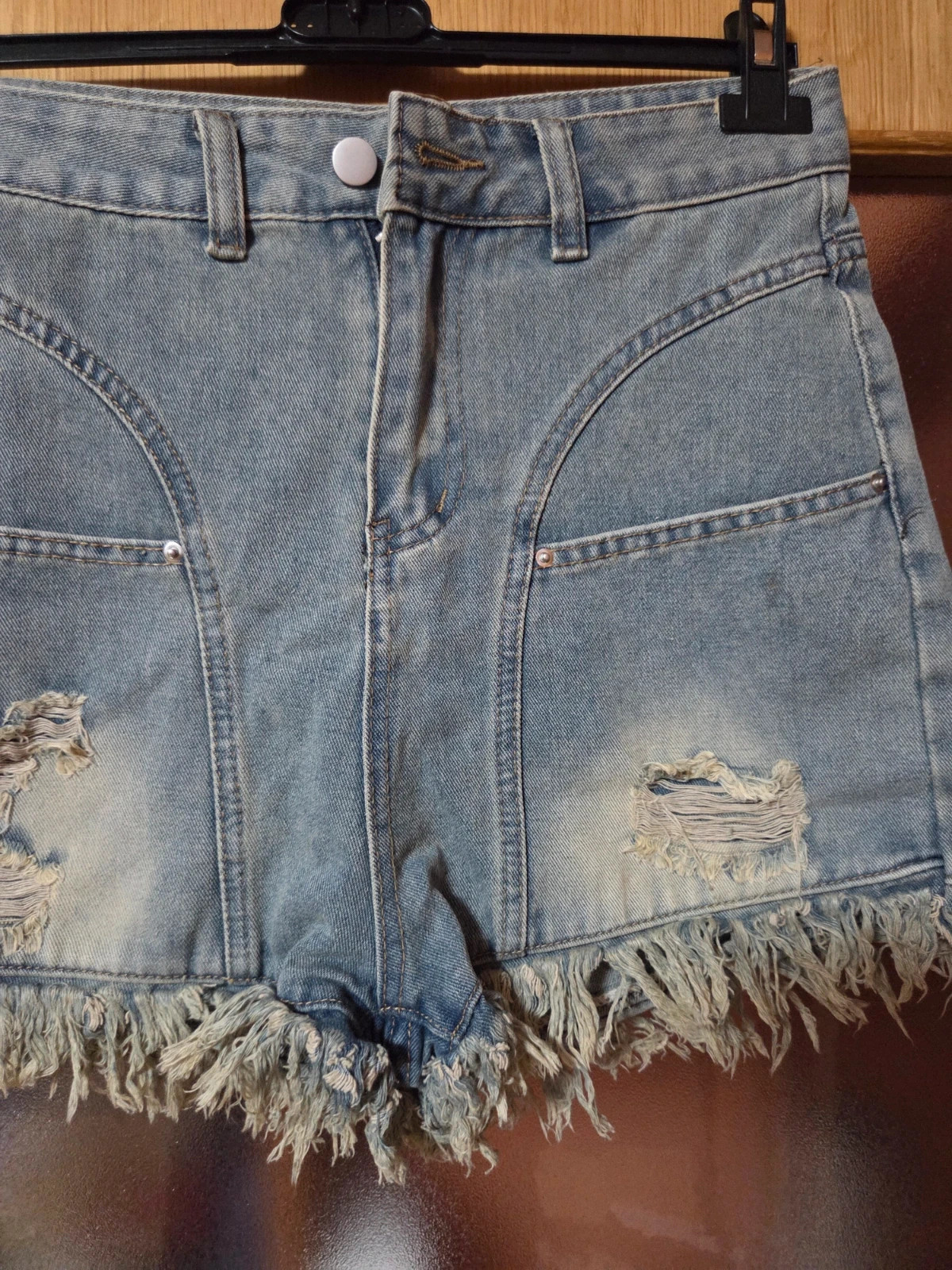 Shorts de Mezclilla con Flecos Estilo Boho - Talla L (Nuevos) – Si – taille L / 40 / 12 2