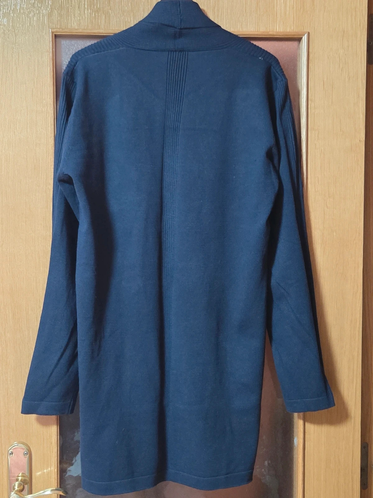 Cárdigan largo azul marino Nuevo – Talla M – Punto con bolsillos – taille M / 38 / 10 2
