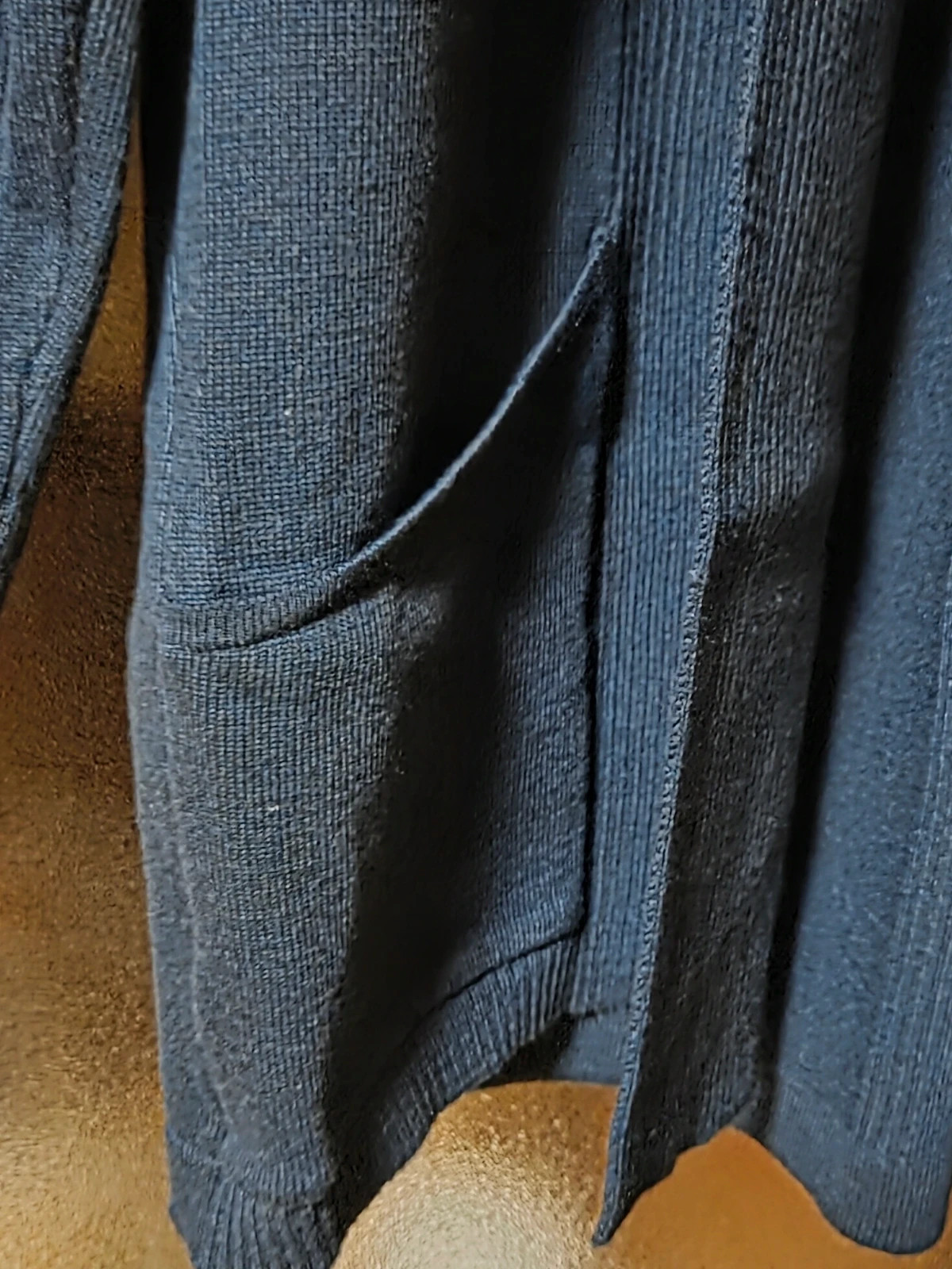 Cárdigan largo azul marino Nuevo – Talla M – Punto con bolsillos – taille M / 38 / 10 4