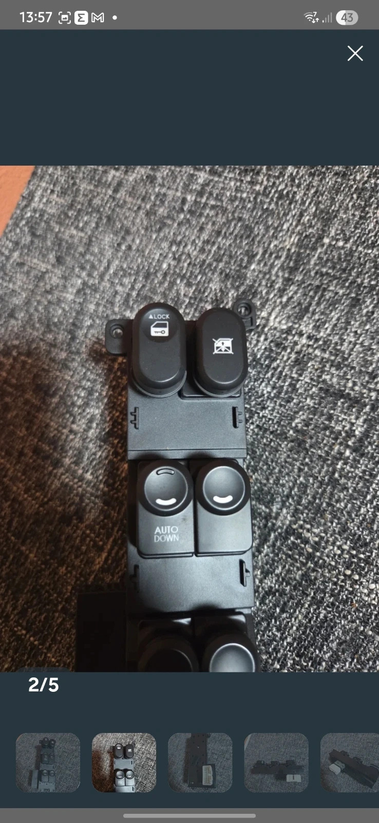 Interruptor Maestro Elevalunas Hyundai / Kia – 14 Pines – Lado Conductor – Como 3
