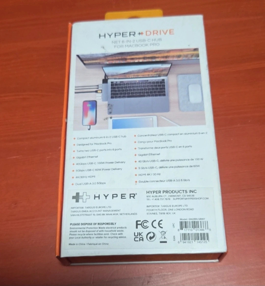 HyperDrive NET 6-in-2 USB-C Hub para MacBook Pro/Air - Gris Espacial NUEVO – Hyper 3