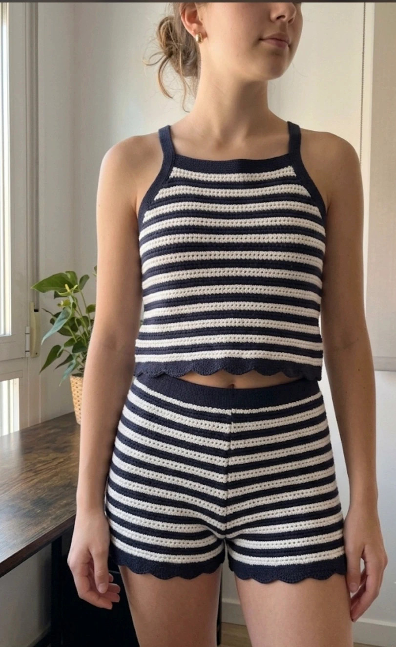 Conjunto crochet punto marinero Sofia Grainge x Amazon Essentials (Talla 11-12 años / XS) – Amazon Essentials – taille XS / 34 / 6 2