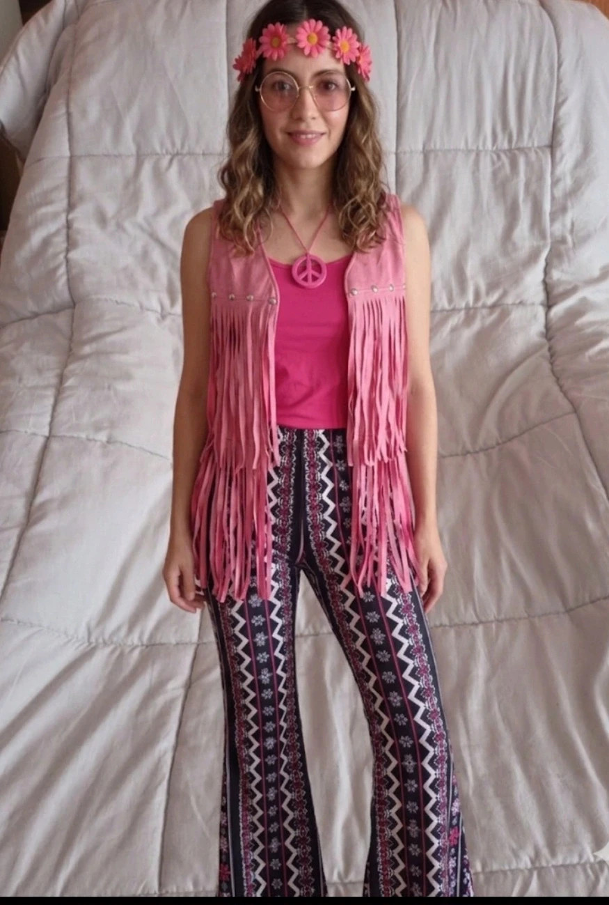 Disfraz Hippie Retro Años 70 - Set Completo con Accesorios