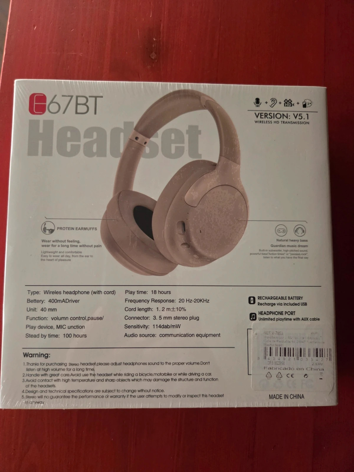 Auriculares E67BT Bluetooth 5.1 | Nuevos A Estrenar (Precintados) – E67BT 2