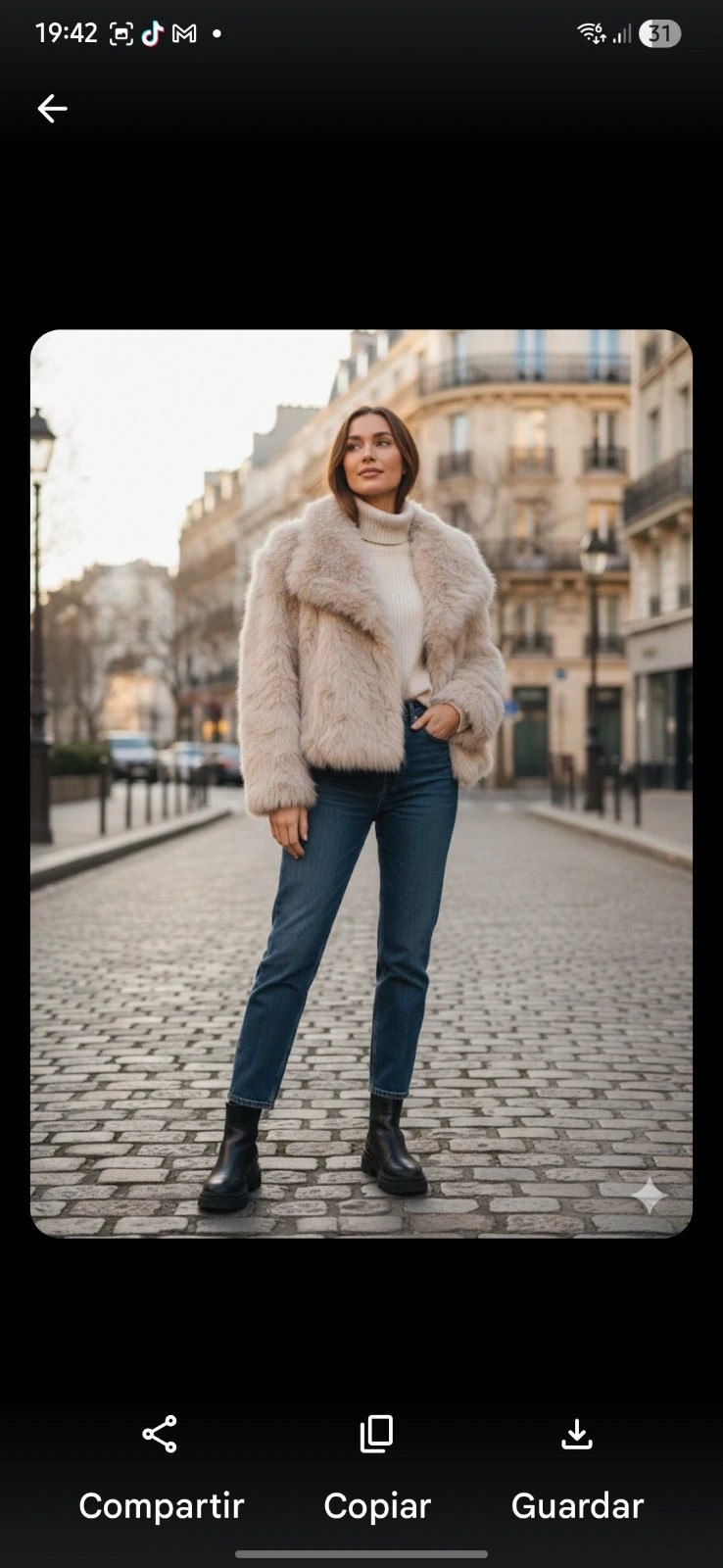 Chaqueta de Pelo Sintético Indefeir- Nueva con Etiquetas - Talla M – Indefeir – taille M / 38 / 10 5