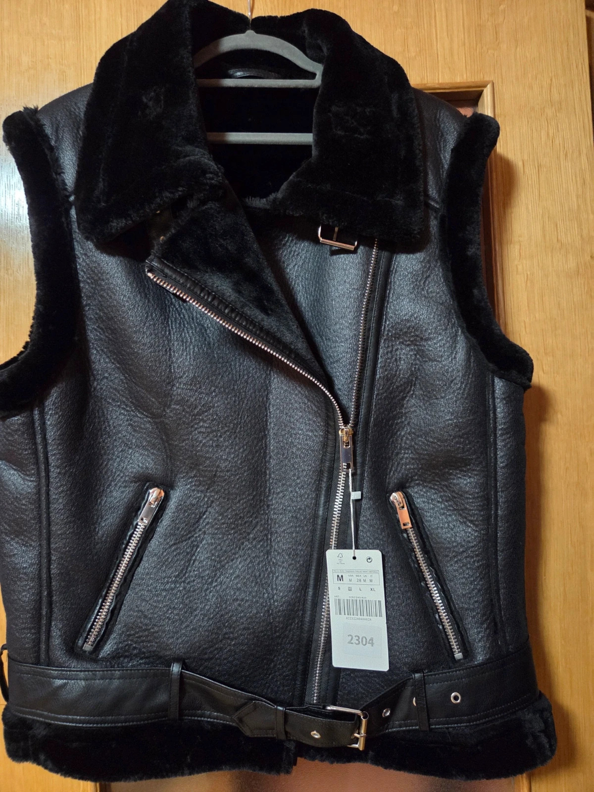 Chaleco Doble Faz Negro Estilo Aviador - Talla M (Oversize) – stt.zi hong – taille M / 38 / 10 4