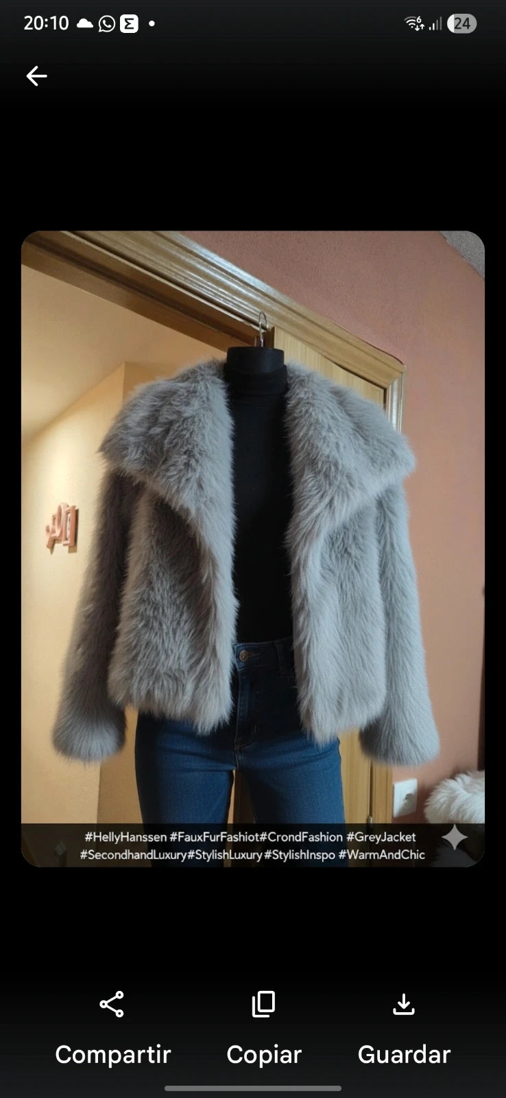 Chaqueta Helly Hansen (HH) Faux Fur - Talla S (Estilo Oversize)