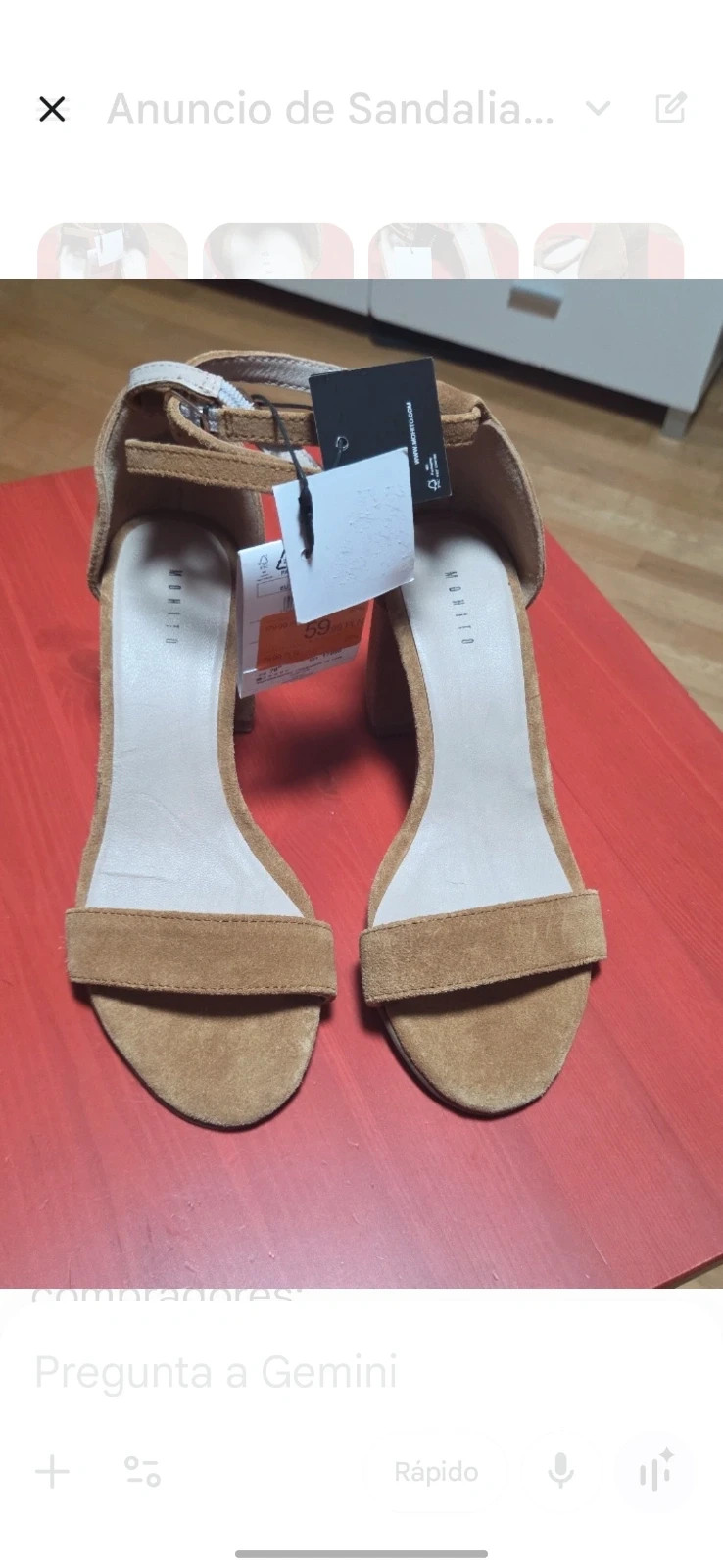 Sandalias de piel MOHITO camel - Tacón 7cm - Nuevas con Etiquetas – Mohito – taille 36 2
