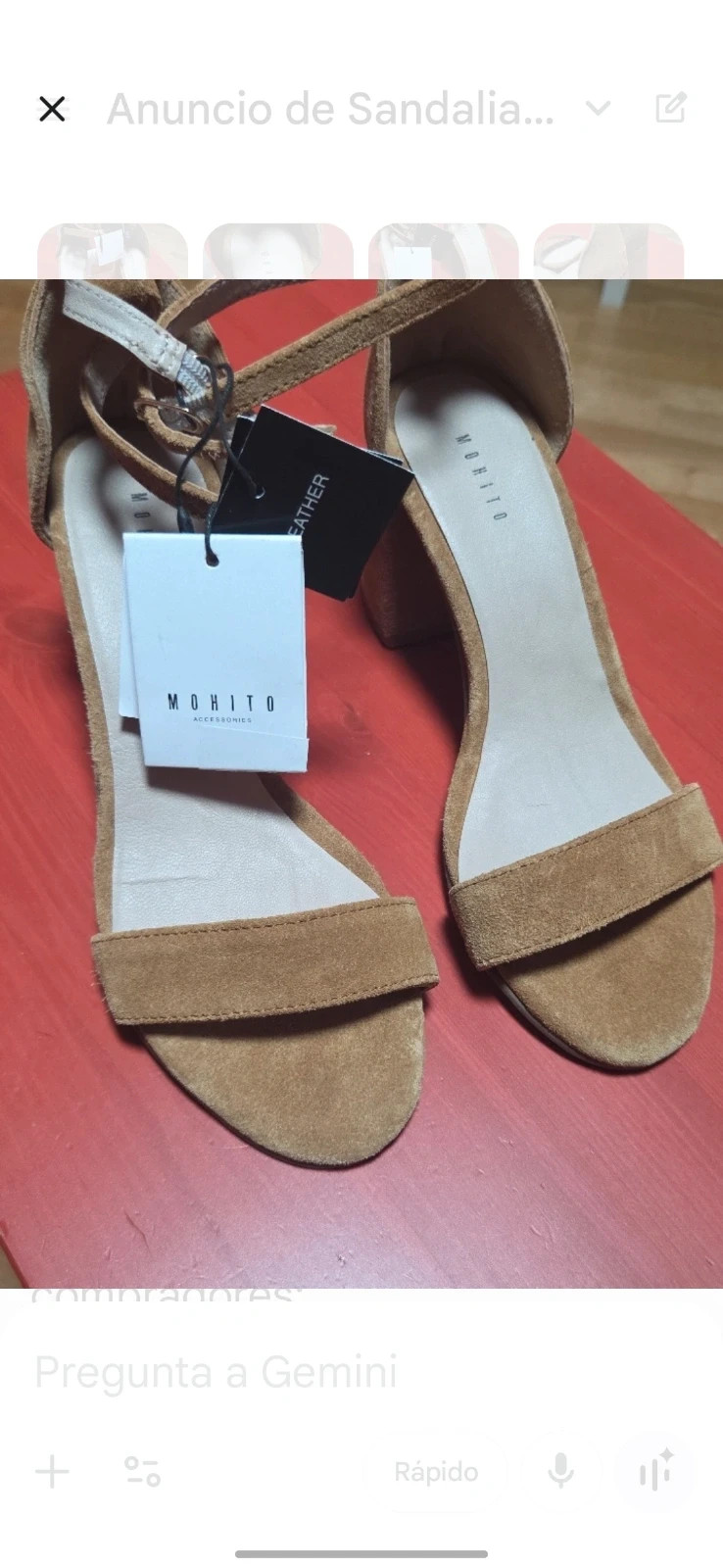 Sandalias de piel MOHITO camel - Tacón 7cm - Nuevas con Etiquetas – Mohito – taille 36 3
