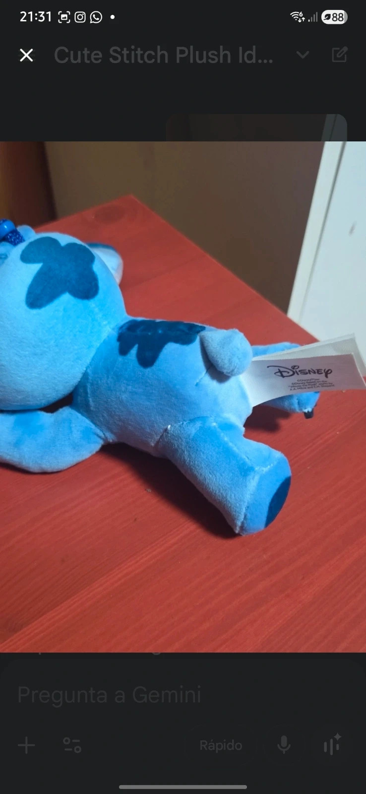 Llavero Peluche Stitch Disney Snuglees - Precintado – Disney – taille Taille unique 3