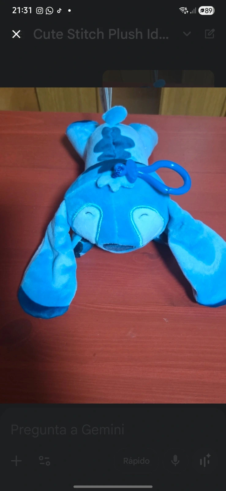 Llavero Peluche Stitch Disney Snuglees - Precintado