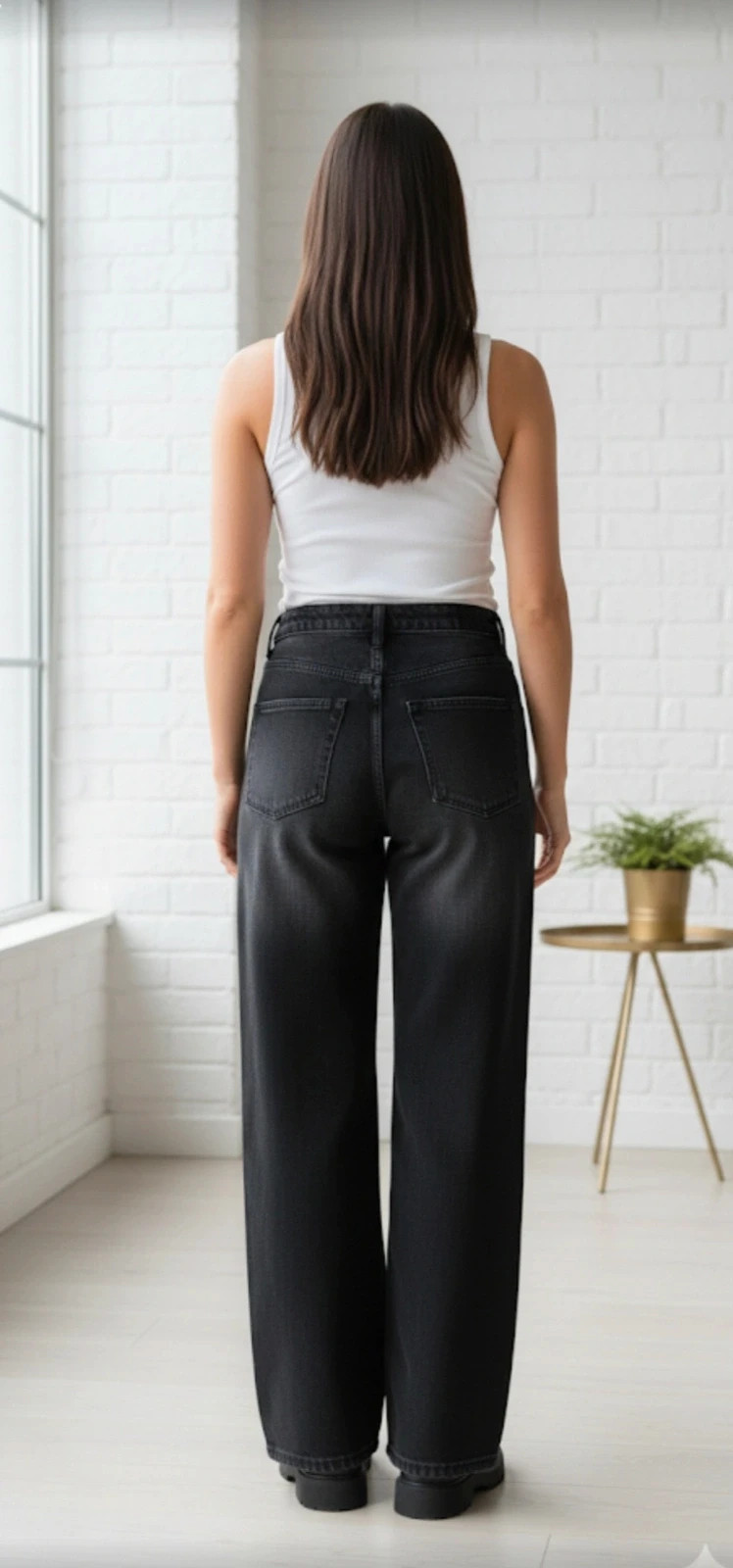 Jeans anchos negros efecto lavado - Estilo Baggy/Skater - Talla 28 (M) – Musera – taille M / 38 / 10 2