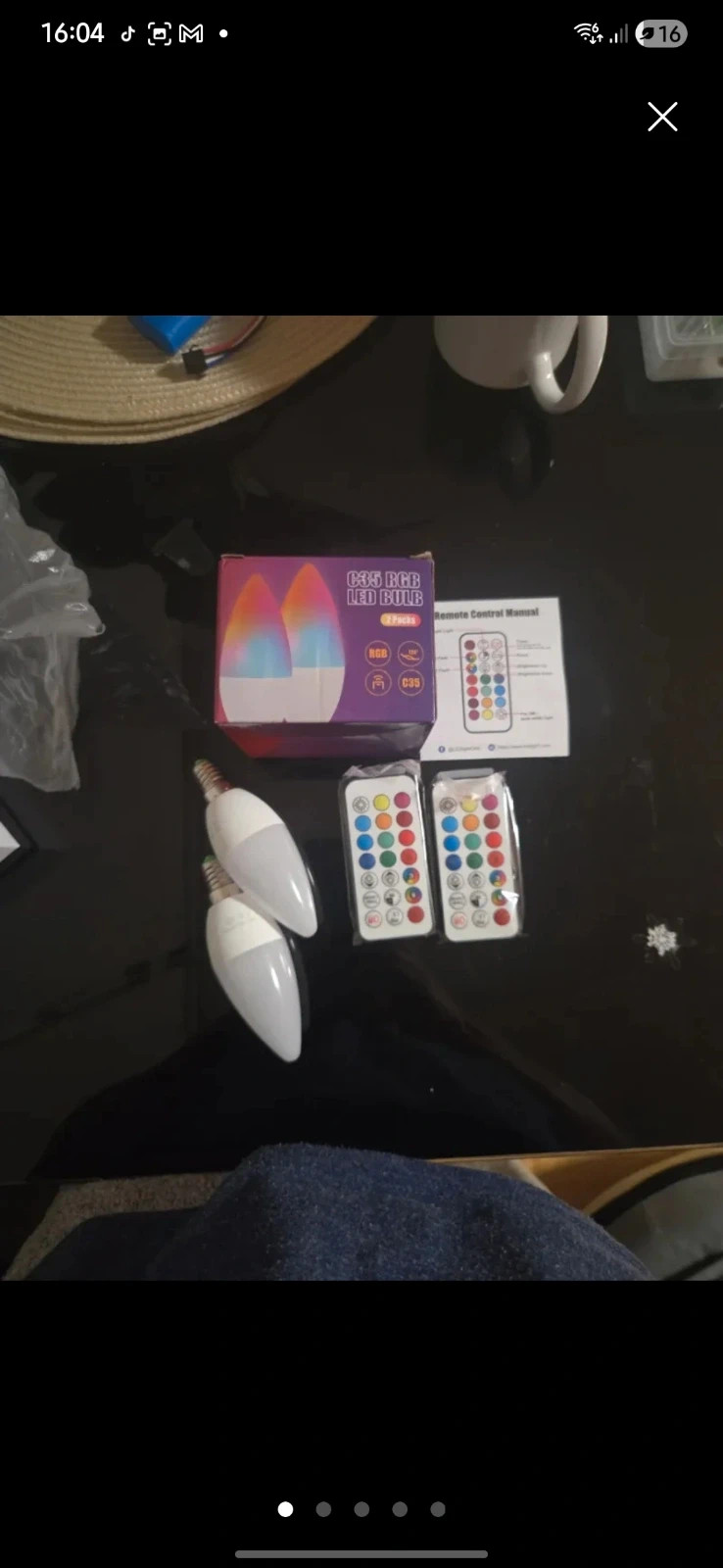 Pack 2 Bombillas LED RGB tipo Vela C35 con Mandos (NUEVAS)