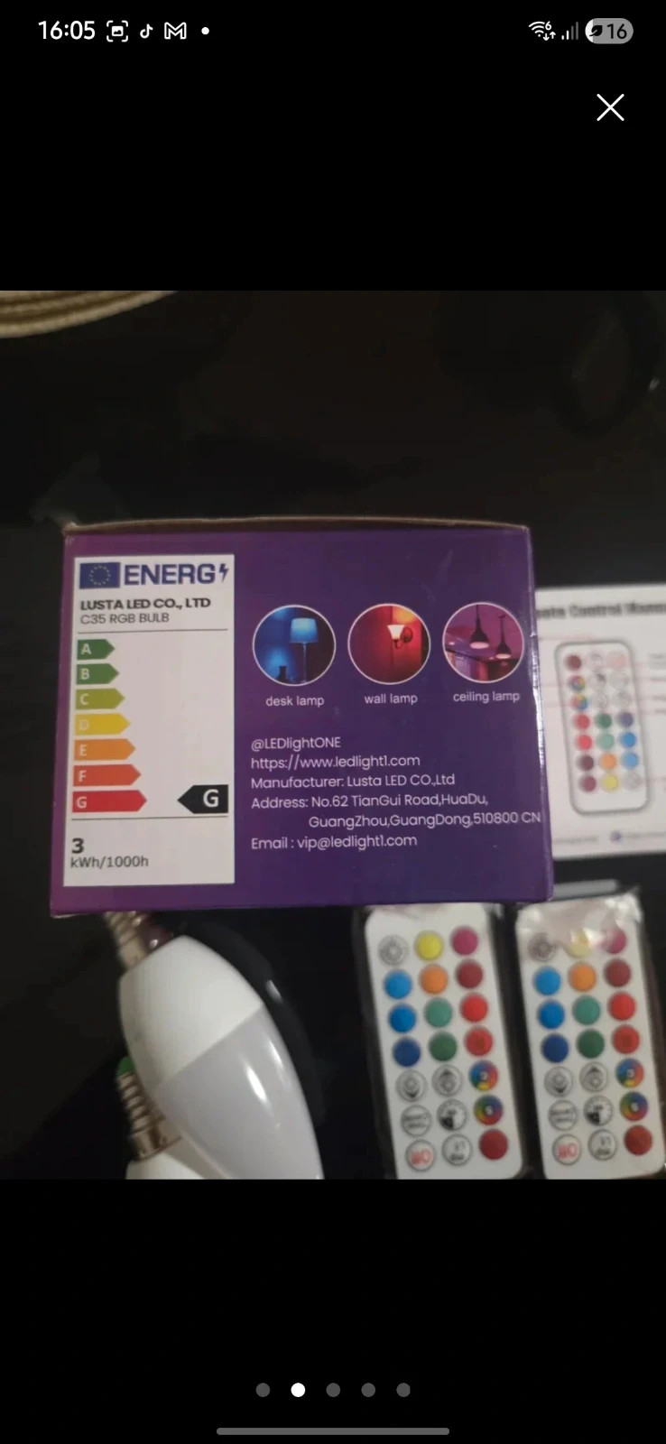Pack 2 Bombillas LED RGB tipo Vela C35 con Mandos (NUEVAS) – Ideal 2