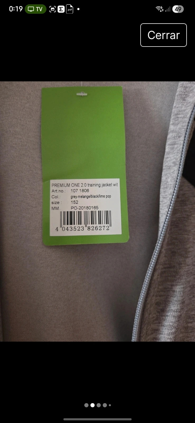Chaqueta deportiva Erima Premium One 2.0 - Talla 152 (Niño/a) - Nueva con etiquetas – Erica Bellucci – taille 12 ans / 152 cm 2