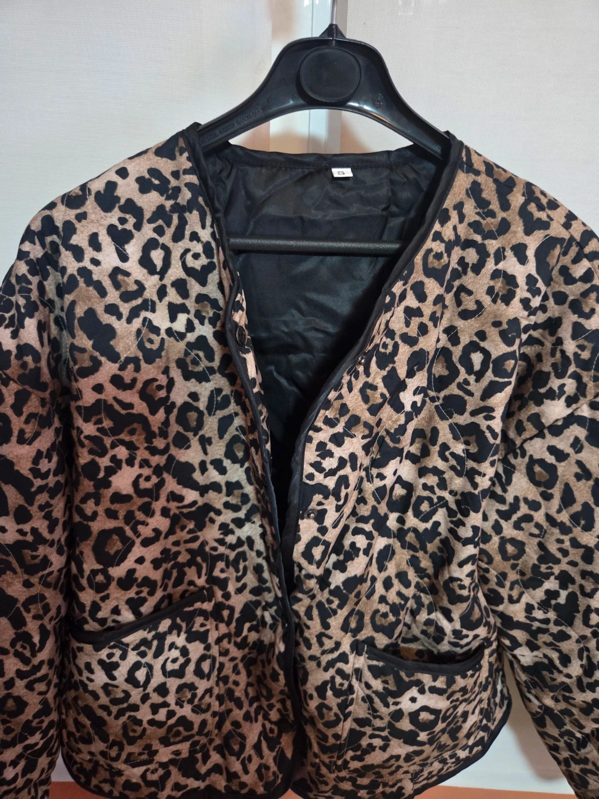 Chaqueta Acolchada Estampado Leopardo - Talla S - Estilo Bomber/Oversize – taille S / 36 / 8 5