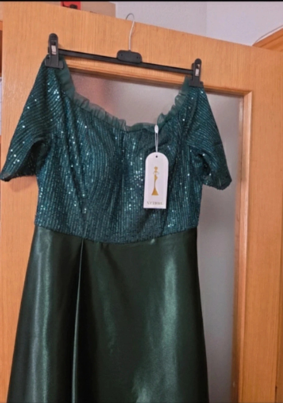 Vestido Fiesta Largo Verde Esmeralda XL - Nuevo con Etiquetas – Xuibol – taille XL / 42 / 14 2