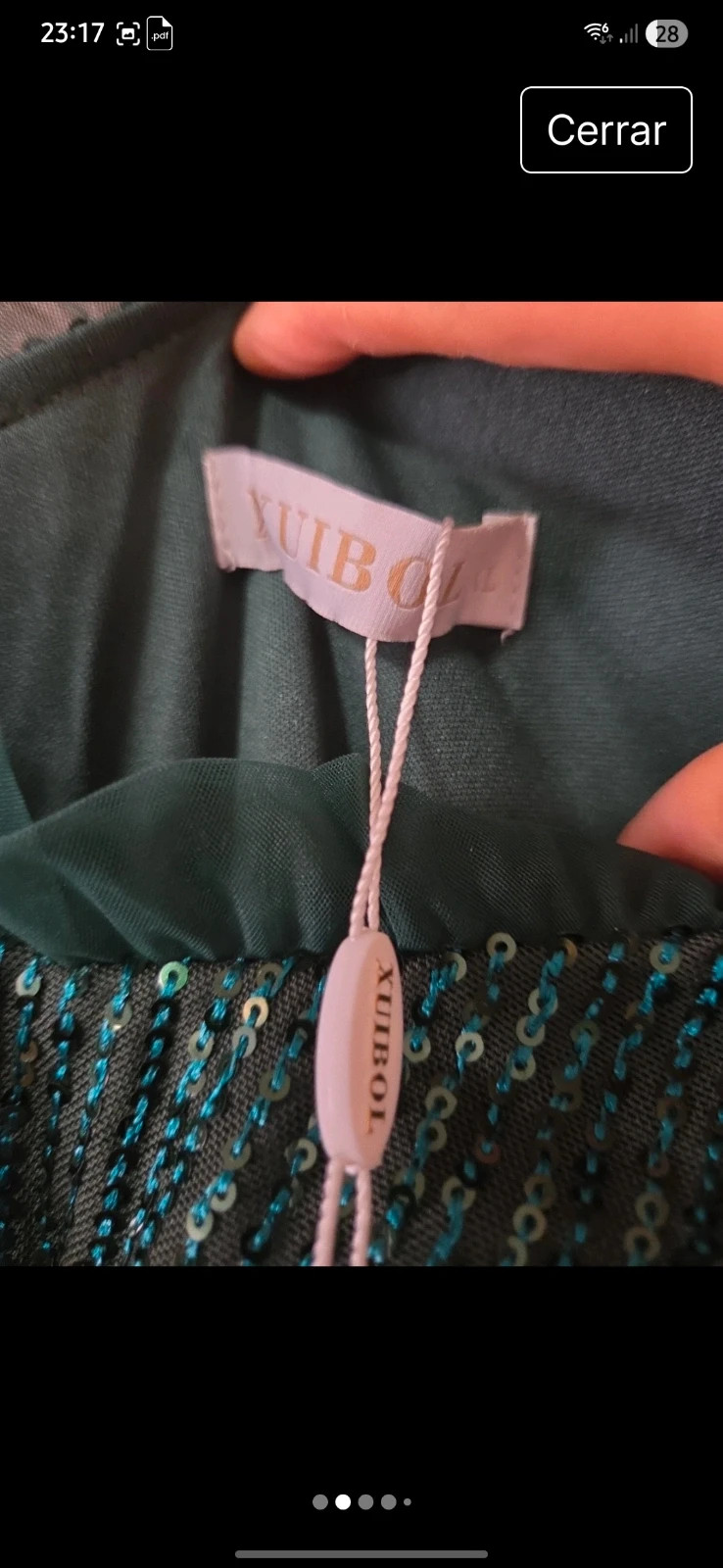 Vestido Fiesta Largo Verde Esmeralda XL - Nuevo con Etiquetas – Xuibol – taille XL / 42 / 14 4