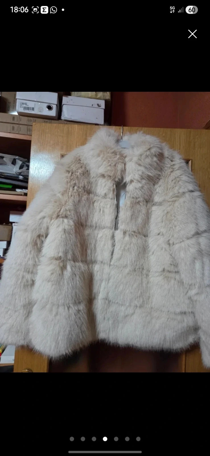 Chaqueta de pelo sintético beige (Estilo Zara/Mango) - NUEVA – Generica – taille M / 38 / 10 3