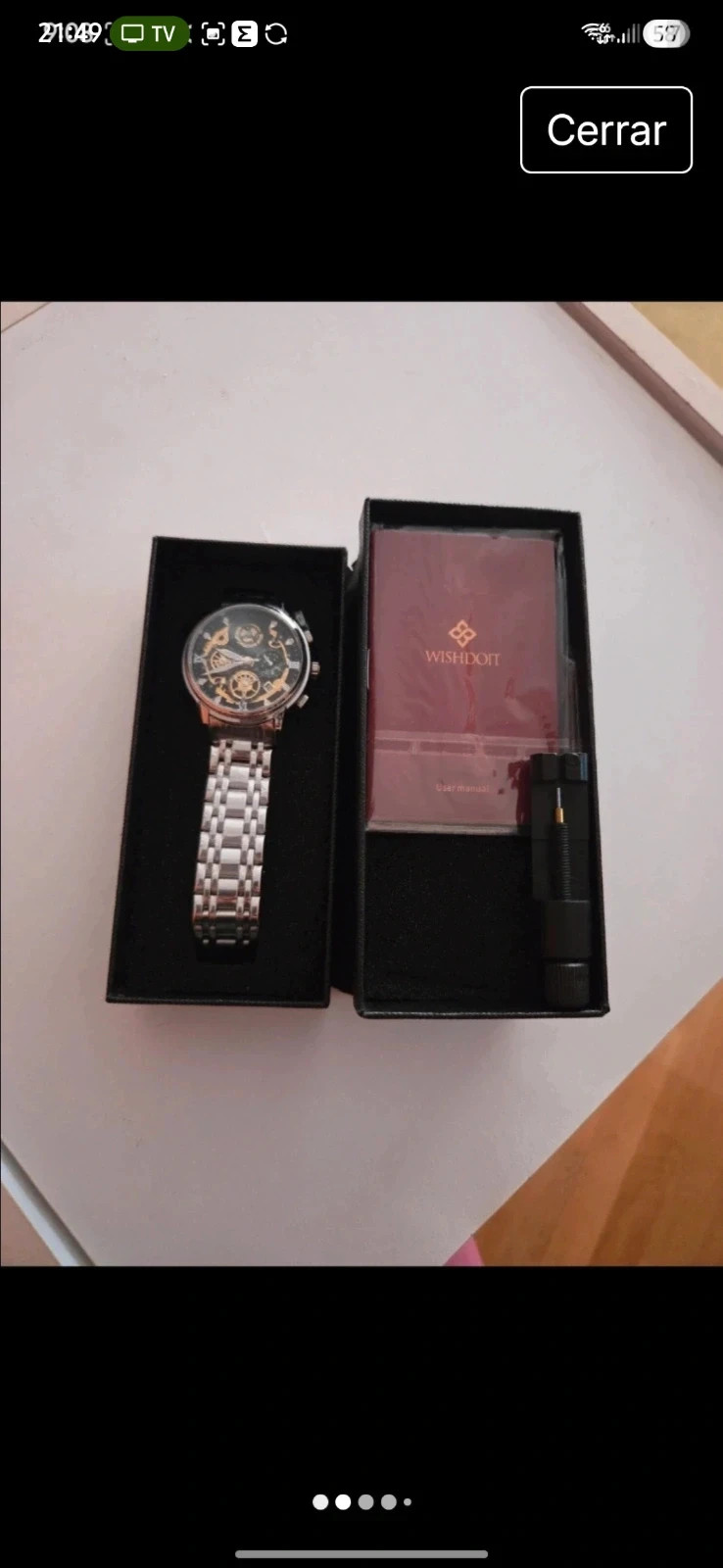 Reloj Hombre Skeleton Acero Plata - Nuevo – Wishdoit – taille Taille unique 2