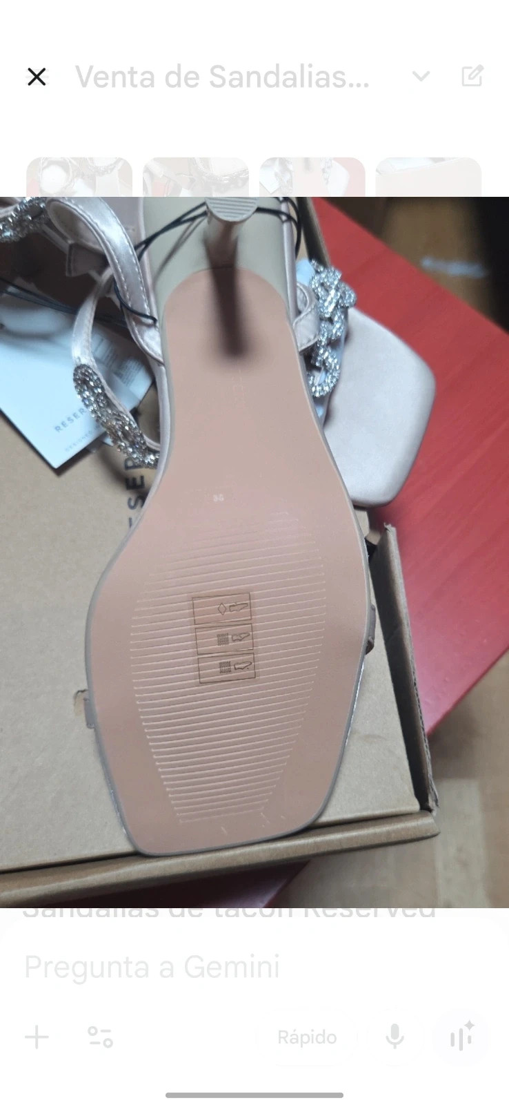 Sandalias Reserved con Pedrería - Talla 38 - NUEVAS – Reserved – taille 38 5