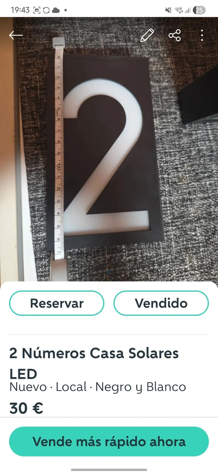Numeros de casa con energia solar – Blanca 3