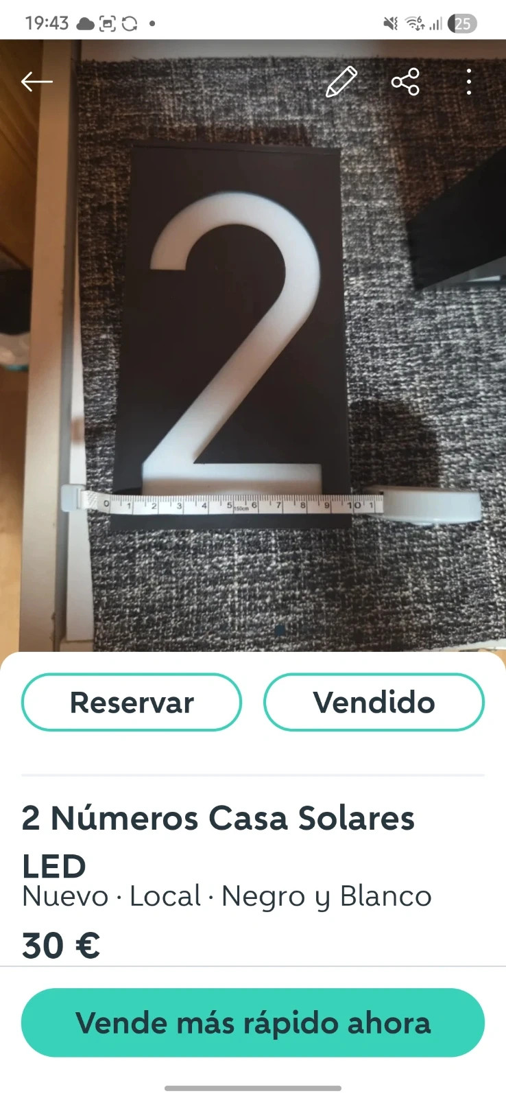 Numeros de casa con energia solar – Blanca 4