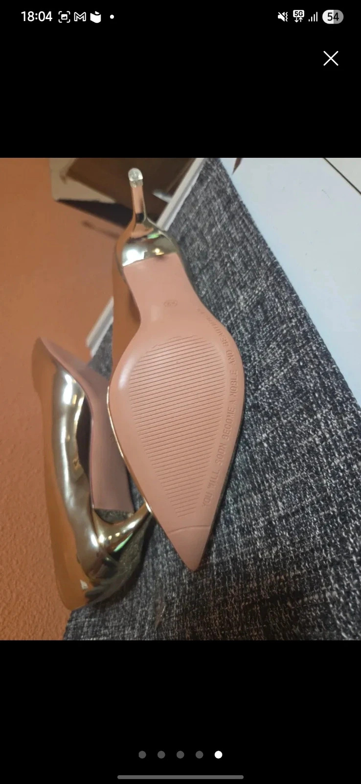 Stilettos Dorados Espejo Bigtree Talla 42 Nuevos – Bigtree – taille 41 4