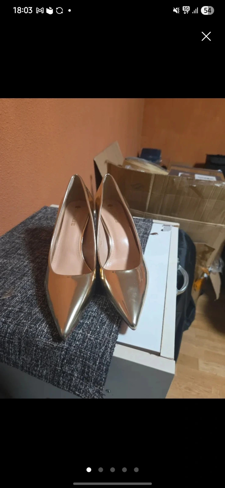 Stilettos Dorados Espejo Bigtree Talla 42 Nuevos – Bigtree – taille 41 2