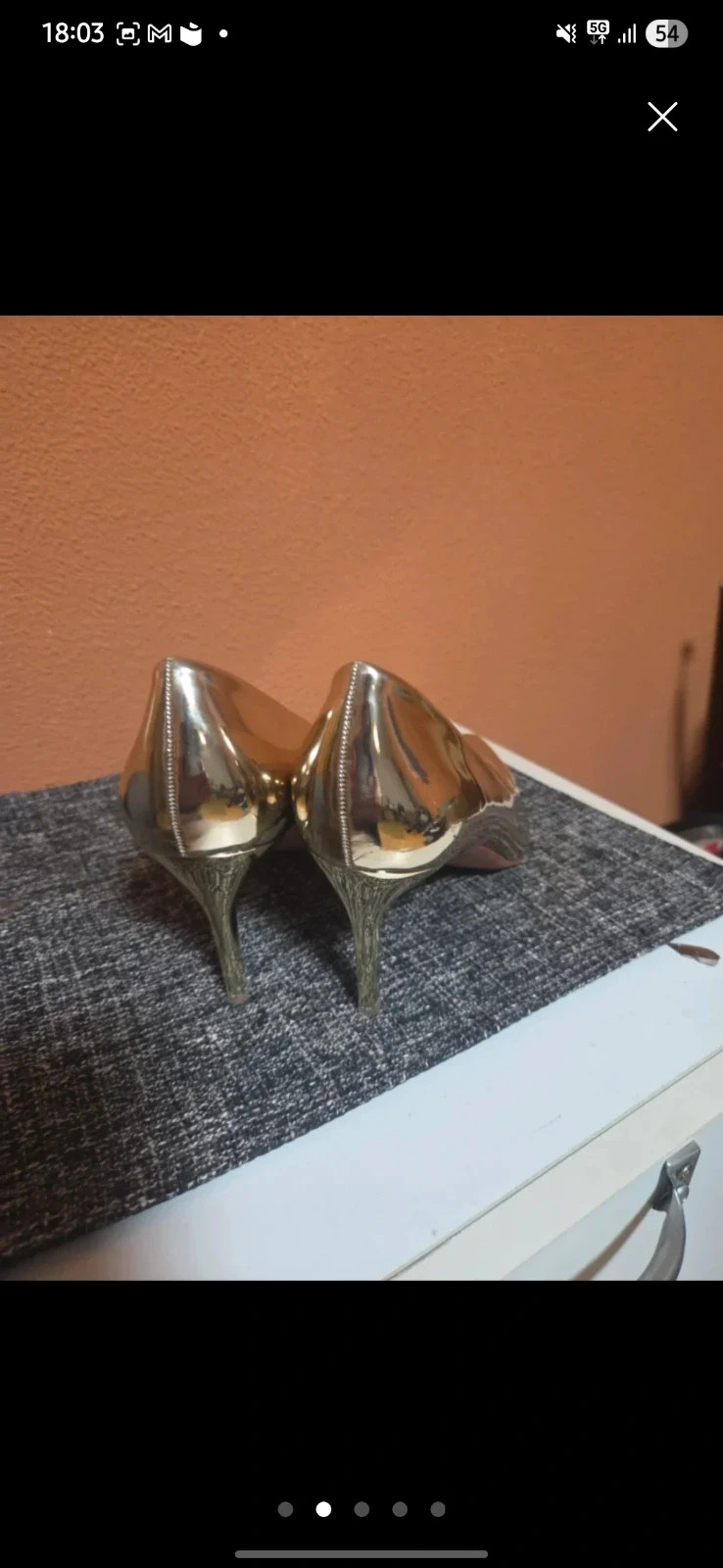 Stilettos Dorados Espejo Bigtree Talla 42 Nuevos – Bigtree – taille 41 3