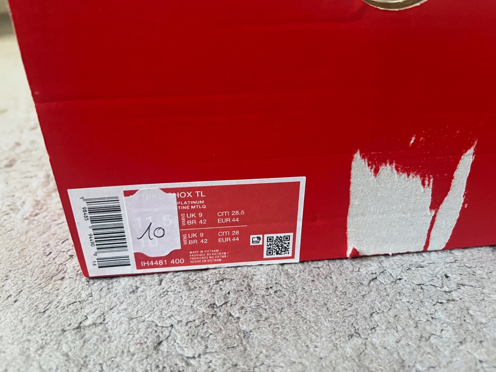 Baskets Nike Shox TL bleues et argentées – Nike – taille EU 44 5