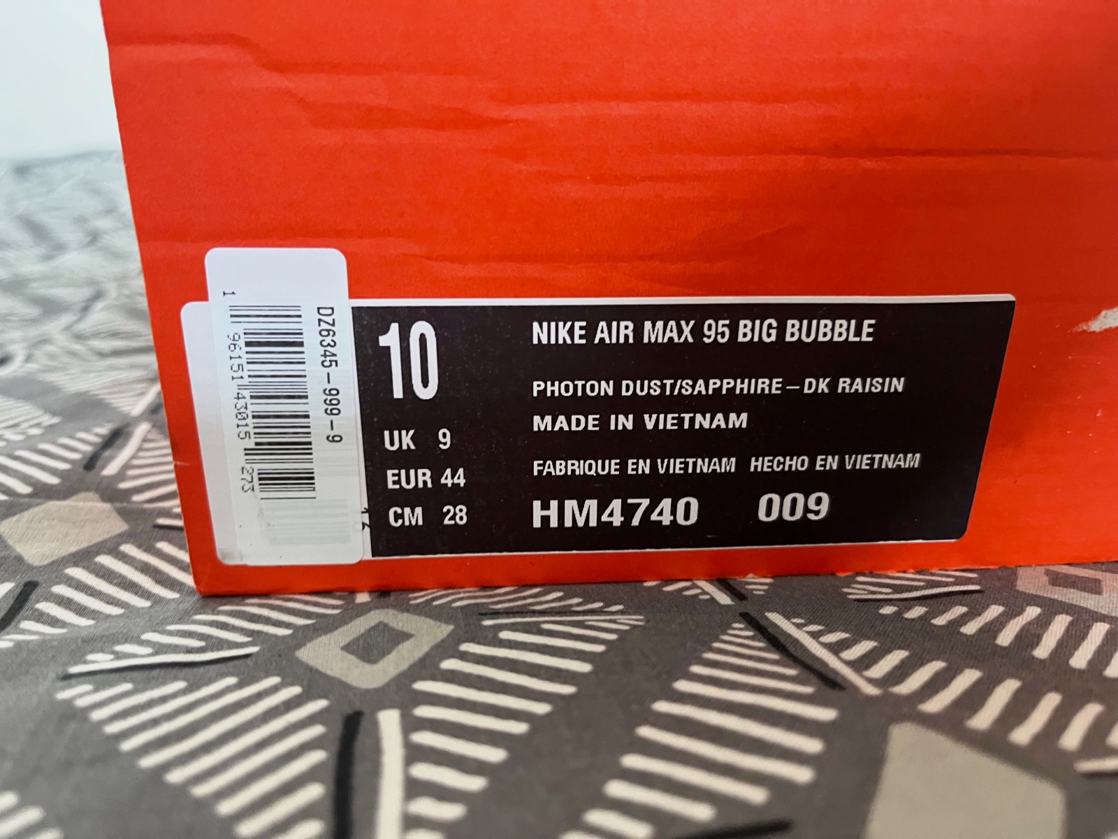 Sneakers Nike Air Max 95 gris et bleu – Nike – taille EU 44 5